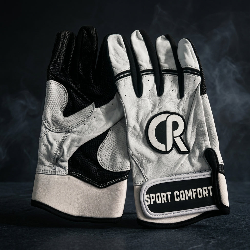CR Batting Gloves - White/Black