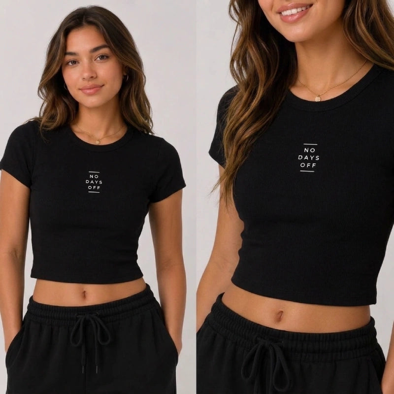 NO DAYS OFF Cropped Top